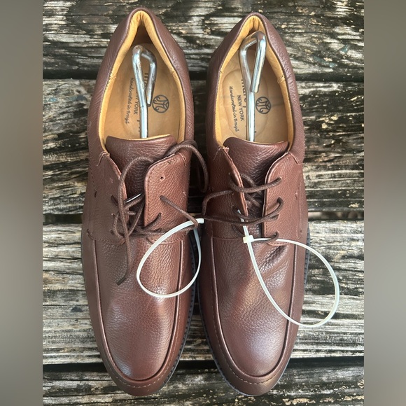 NWOB Marc Joseph New York Hand Crafted in Brazil Brown Leather Dress Shoes Sz 11 - Picture 2 of 14